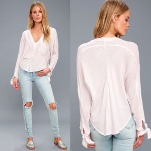 NWT Free People Morning tie sleeve top